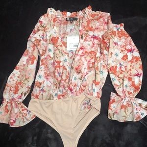 ASOS |‎ Chiffon Floral Bodysuit